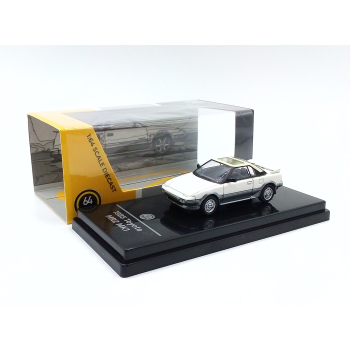 Toyota MR2 mk1 White & Silver 1985 LHD  - skala 1:64 - Para64